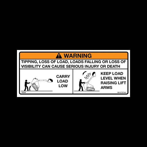 Warning Decal for Mini Track Loaders, 6737040