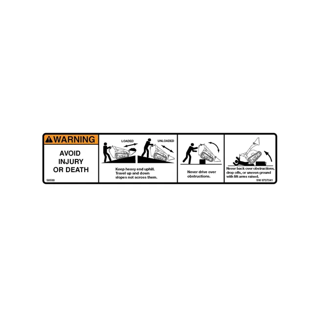 Bobcat 6737041 Warning Decal For Mini Track Loaders