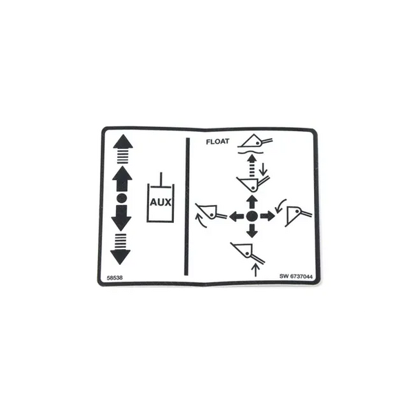 Bobcat 6737044 Control Decal For Mini Track Loaders