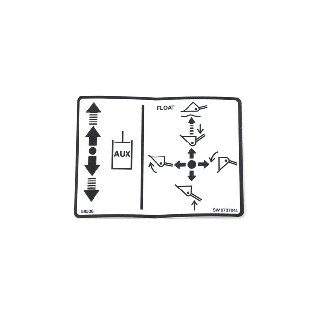 Bobcat 6737044 Control Decal For Mini Track Loaders
