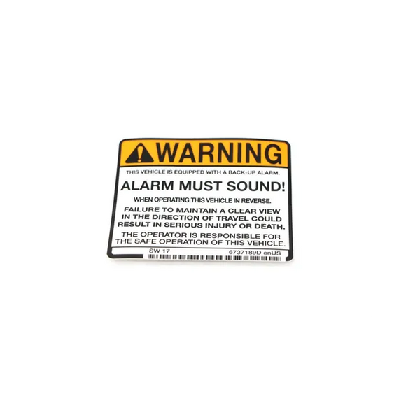 Bobcat 6737189 Warning Decal