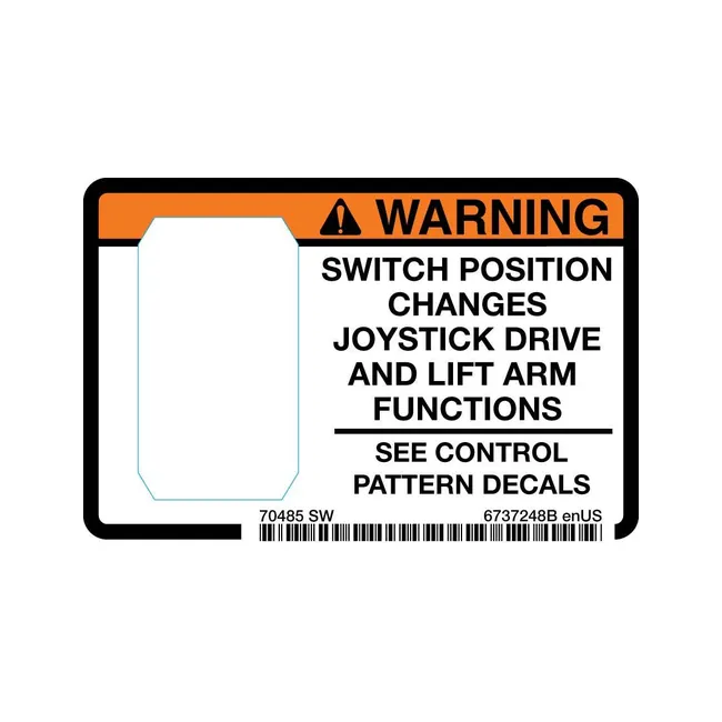 Bobcat 6737248 Warning Decal