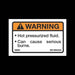 Warning Decal for Excavators, Loaders, and Work Machines, 6804233