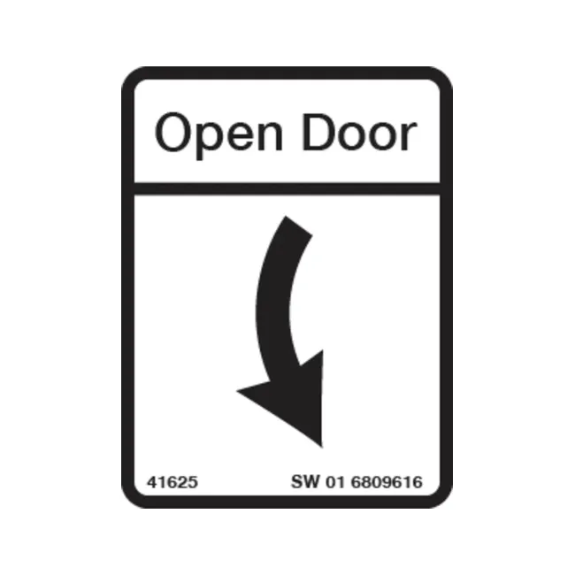 Bobcat 6809616 Open Door Decal