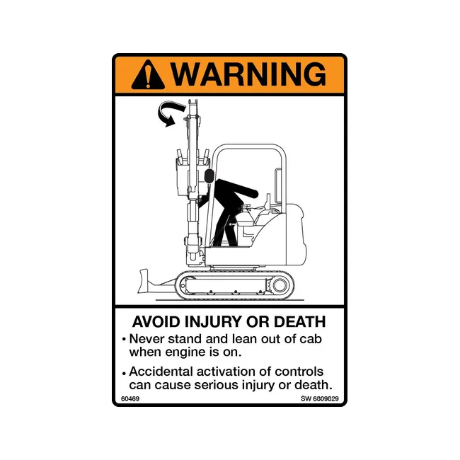 Bobcat 6809829 Warning Decal
