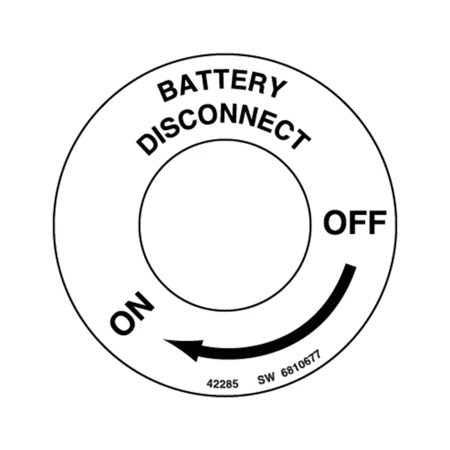 Bobcat 6810677 Disconnect Decal