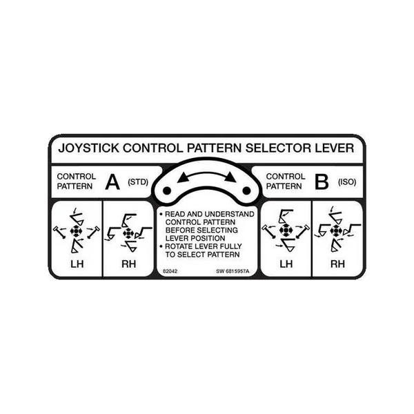 Bobcat 6815957 Control Pattern Decal