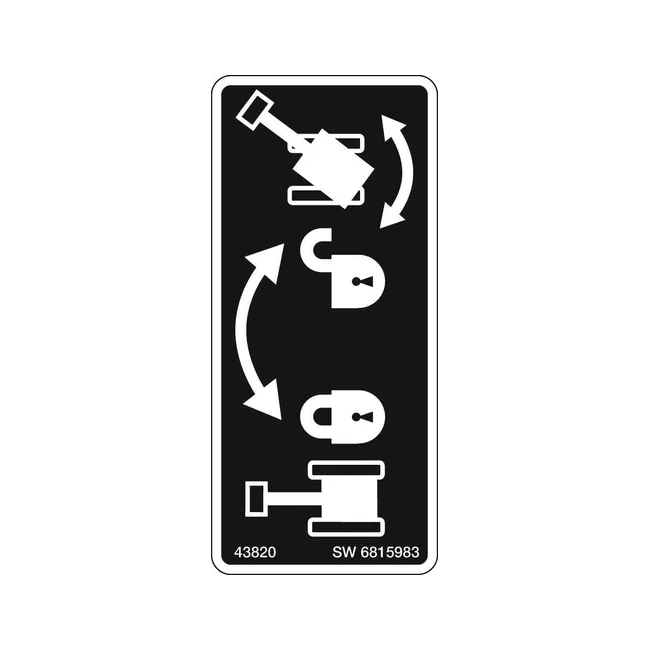Bobcat 6815983 Slew Lock Decal