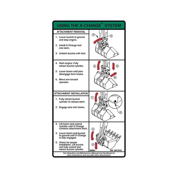 Bobcat 6817816 Excavator X-Change Decal