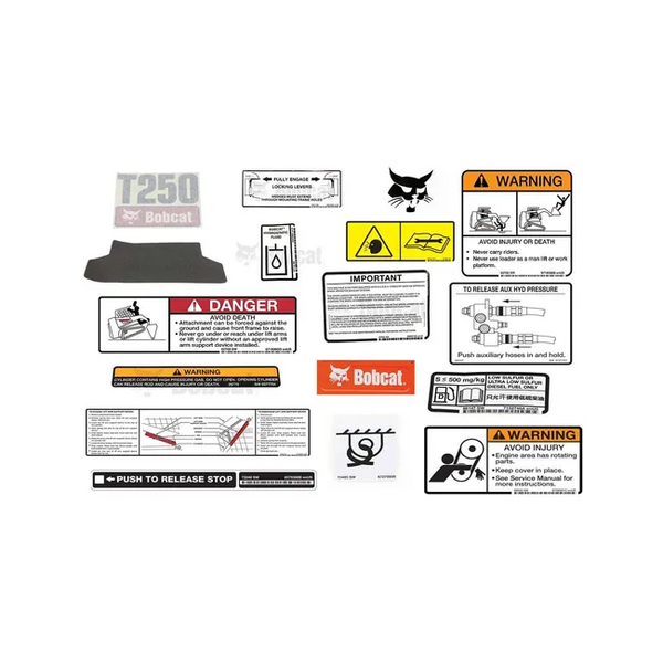 Bobcat 6904767 T250 Model Internal and External Decal Kit for Track Loaders