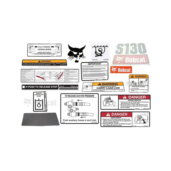 Bobcat 6904993 S130 Model Internal and External Decal Kit
