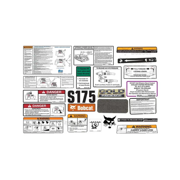 Bobcat 6904996 S175 Internal and External Decal Kit for Skid Steer Loaders