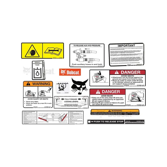 Bobcat 6904999 T140 Internal and External Decal Kit for Track Loaders