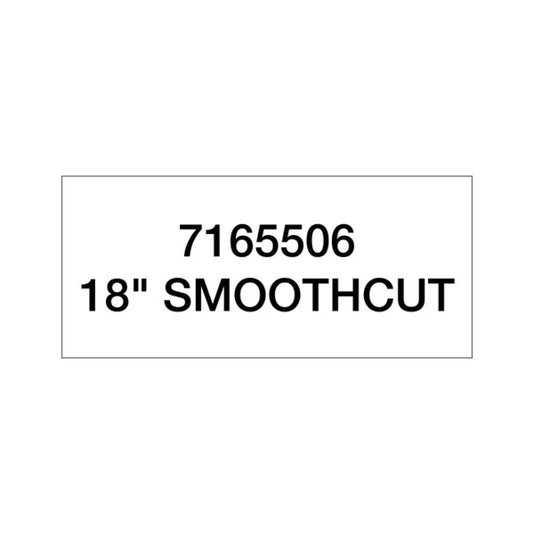 Bobcat 6905221 18 Inch Smoothcut Planer Drum Decal