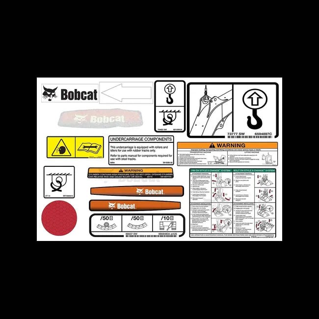 320, 323 Model Internal and External Decal Kit for Excavators, 6986663