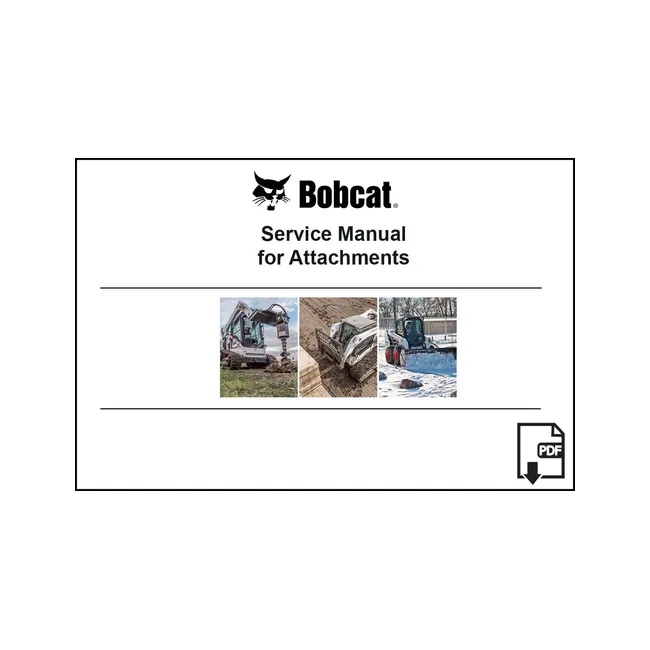 Bobcat 6987118ENUSPDF Forestry Cutter Attachment Service Digital Manual
