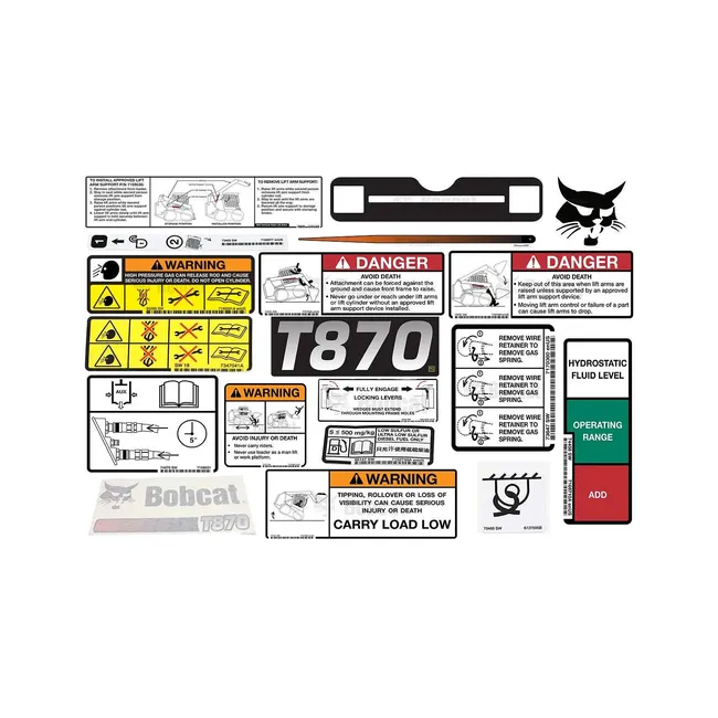 Bobcat 6989524 T870 Model Internal and External Decal Kit Track Loaders