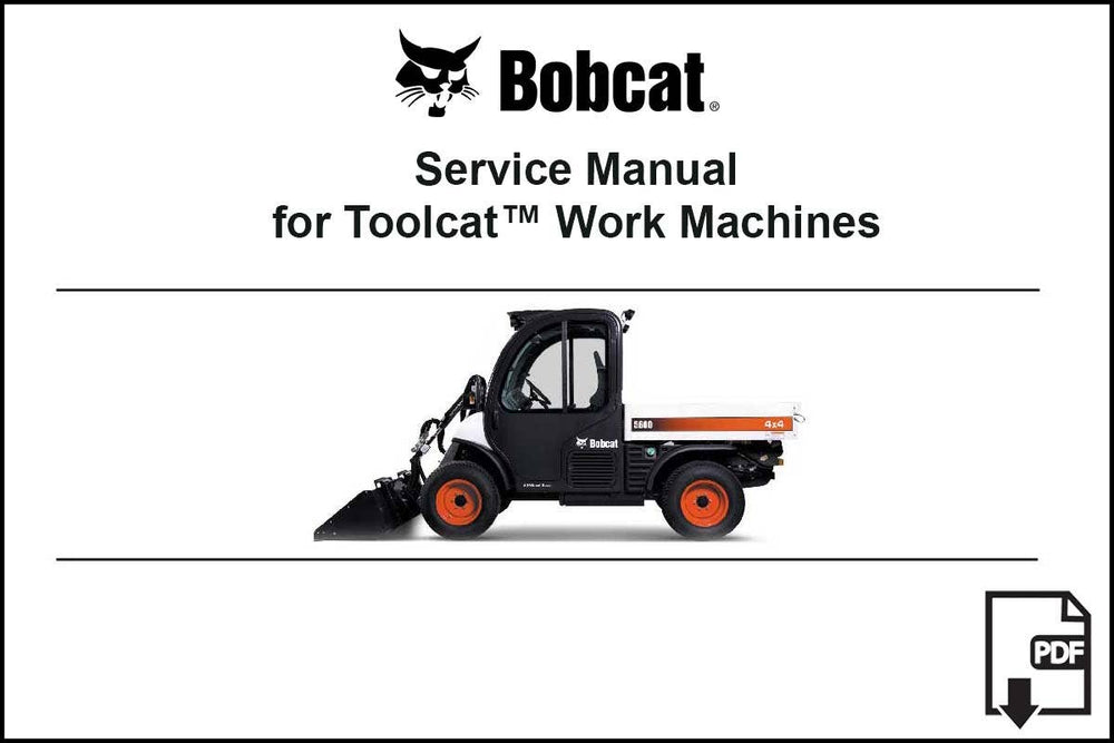 Bobcat 6990054ENUSPDF 5610 Toolcat Service Digital Manual