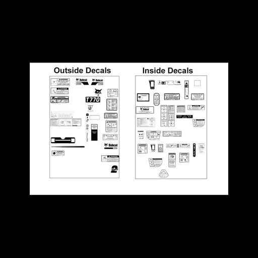 T770 Internal and External Decal Kit for Track Loaders, 6990151