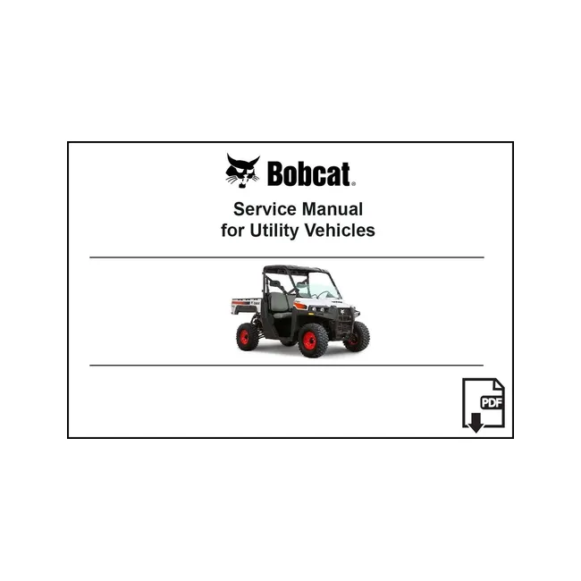 Bobcat 6990371ENUSPDF 3600 Utility Vehicle Service Digital Manual