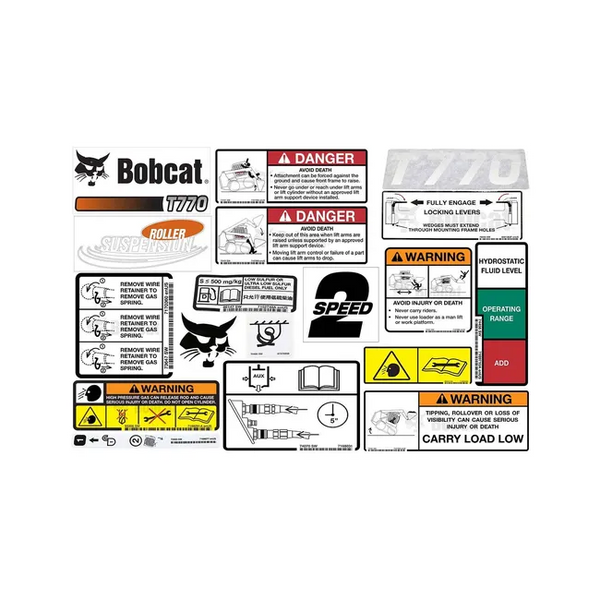 Bobcat 6990494 T770 Model Internal and External Translation Decal Kit for Track Loaders