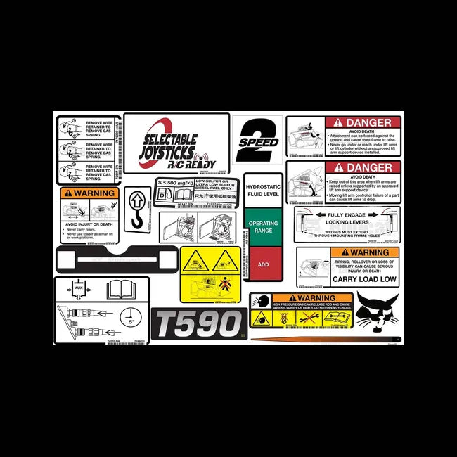 T590 Model Internal and External Translation Decal Kit for Track Loaders, 6990602