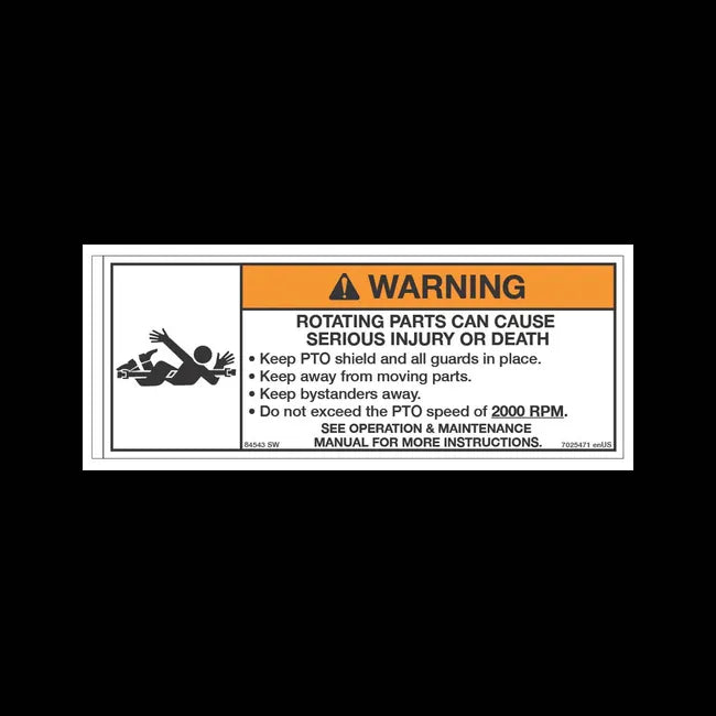 Discontinued, Warning Decal for Utility Vehicles, 7025471