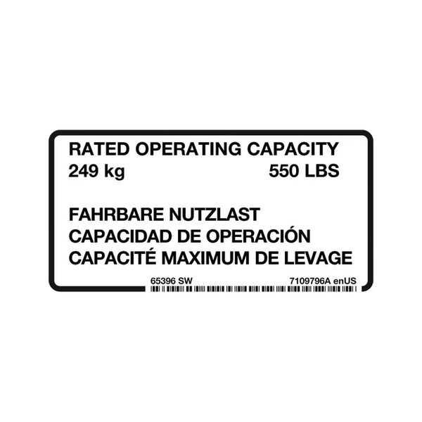 Bobcat 7109796 Load Decal for Mini Track Loaders
