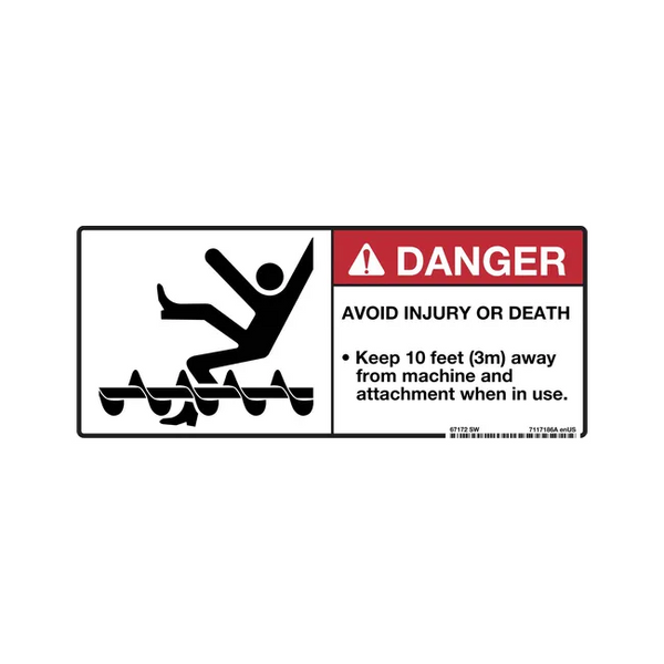 Bobcat 7117186 Auger Decal
