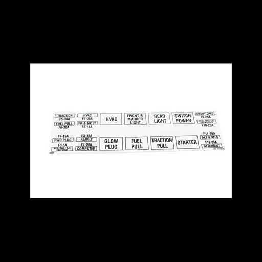 Fuse Relay Decal, 7117407