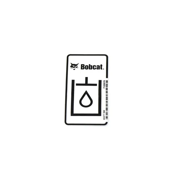Bobcat 7120570 Hydraulic Oil Decal