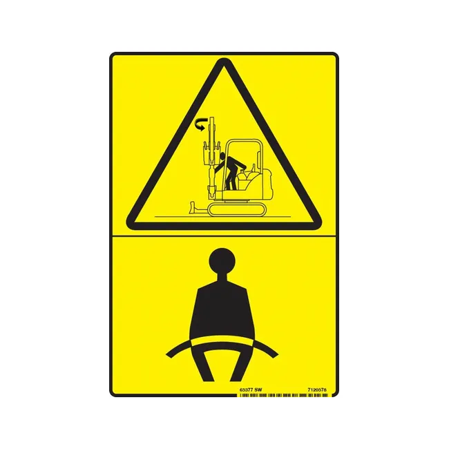 Bobcat 7120578 Warning Decal