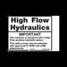 High flow Hydraulics Decal, 7120602