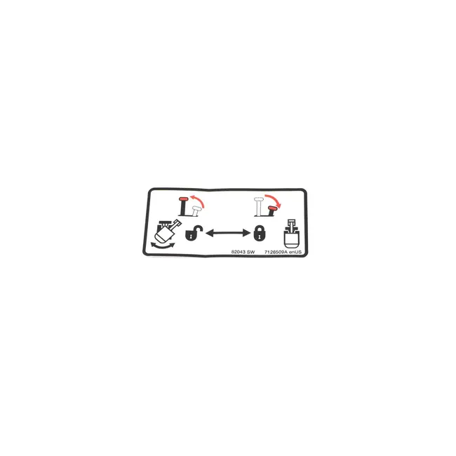 Bobcat 7126509 Swing Lock Decal for Excavators