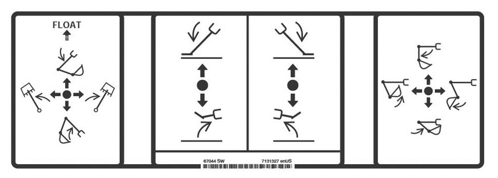 Bobcat 7131327 Control Decal For Backhoe