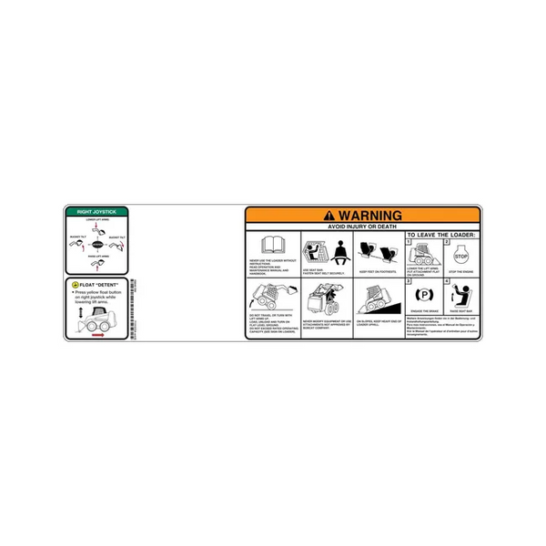 Bobcat 7131522 Warning Decal