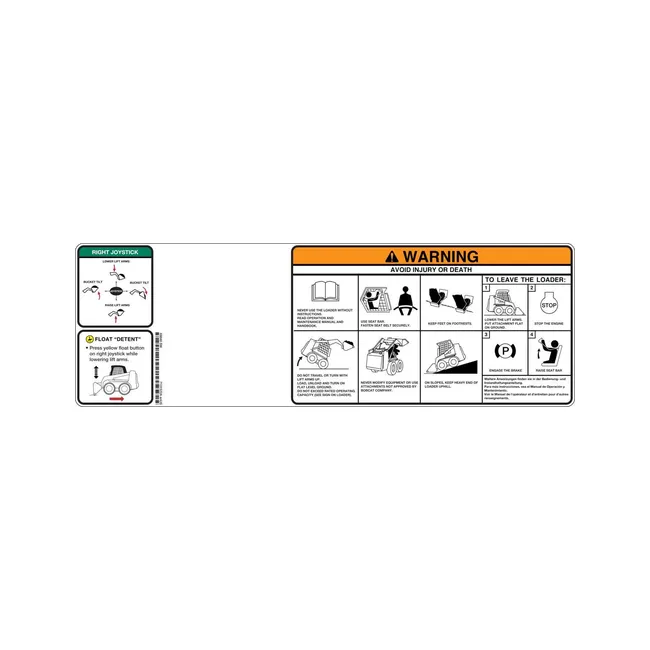 Bobcat 7131522 Warning Decal