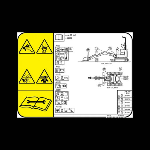 Service Decal for Excavators, 7135257
