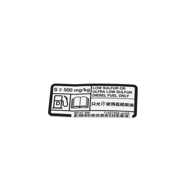 Bobcat 7152748 Low Sulfur Decal