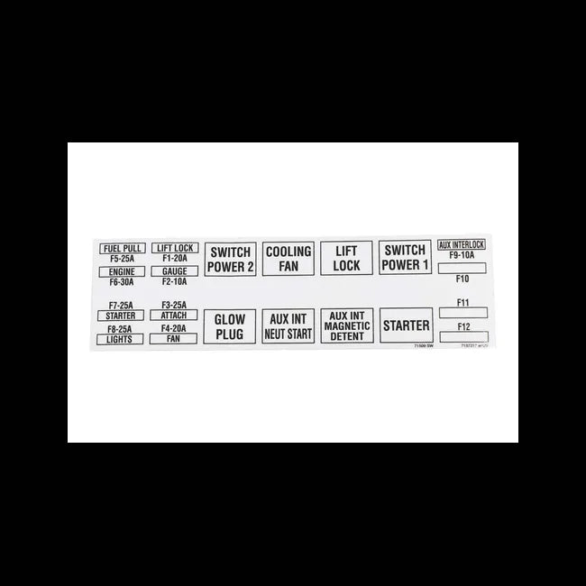 Fuse/Relay Decal, 7157317