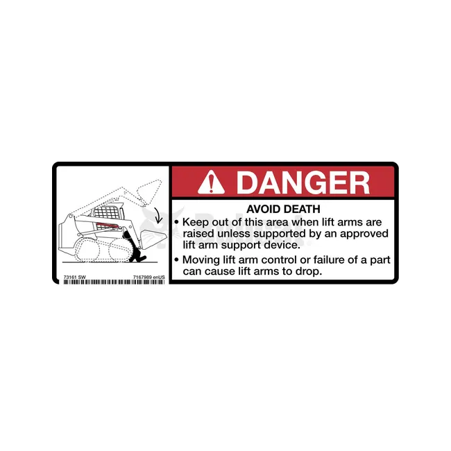 Bobcat 7167989 Danger Decal