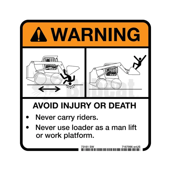 Bobcat 7167996 Warning Decal