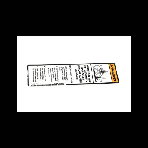 Warning Decal for Loaders, 7168019