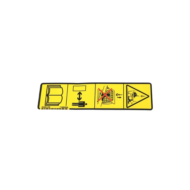Bobcat 7168020 No-Text Warning Decal for Loaders