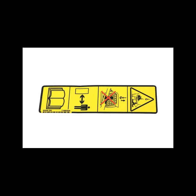 No-Text Warning Decal for Loaders, 7168020