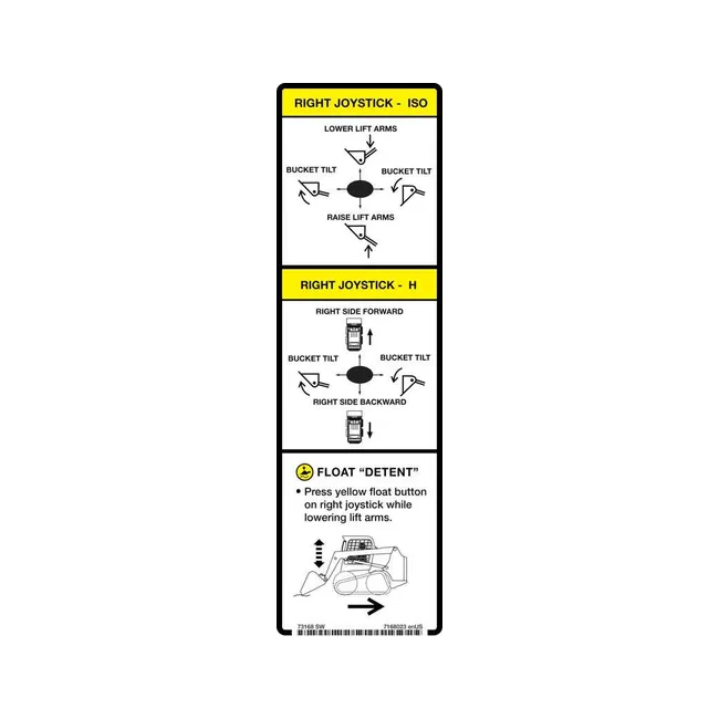 Bobcat 7168023 Control Decal