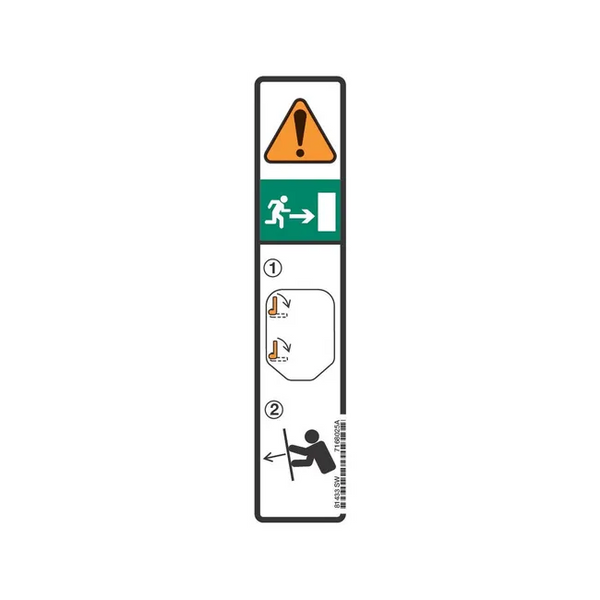 Bobcat 7168025 Emergency Door Decal