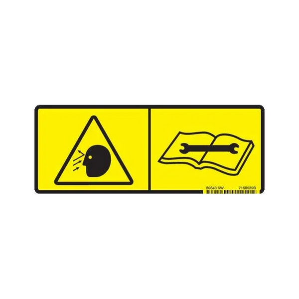 Bobcat 7168039 Warning Decal