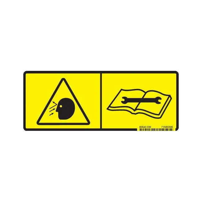 Bobcat 7168039 Warning Decal