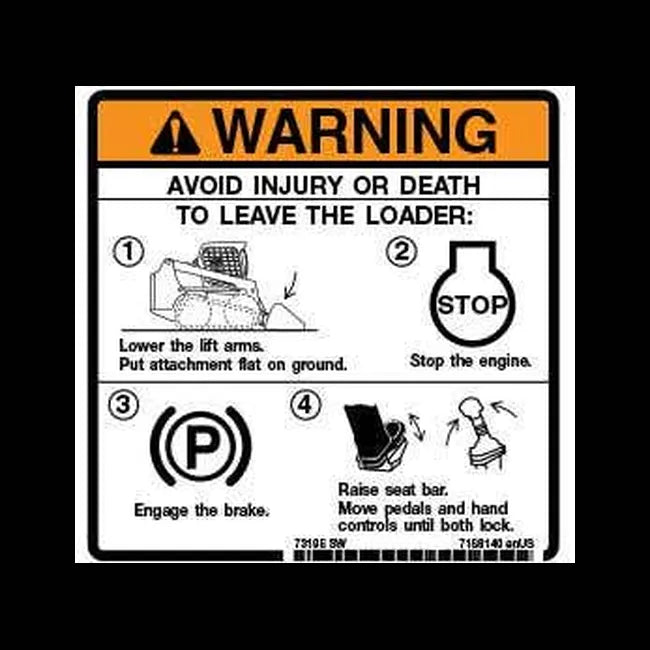 Warning Decal for Loaders, 7168140